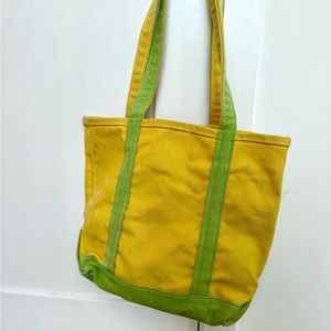 LL Bean boat tote - small with long handles - rare colors